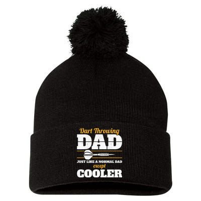 Dart Throwing Dad Dart Player Dart Club Father Darts Pom Pom 12in Knit Beanie