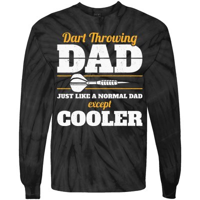 Dart Throwing Dad Dart Player Dart Club Father Darts Tie-Dye Long Sleeve Shirt