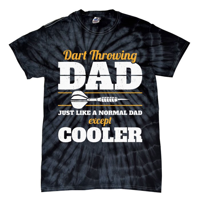 Dart Throwing Dad Dart Player Dart Club Father Darts Tie-Dye T-Shirt
