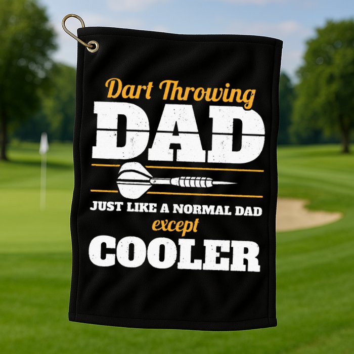 Dart Throwing Dad Dart Player Dart Club Father Darts Golf Towel