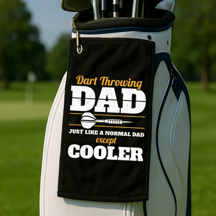 Dart Throwing Dad Dart Player Dart Club Father Darts Golf Towel