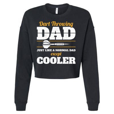 Dart Throwing Dad Dart Player Dart Club Father Darts Cropped Pullover Crew