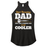 Dart Throwing Dad Dart Player Dart Club Father Darts Women's Perfect Tri Rocker Tank