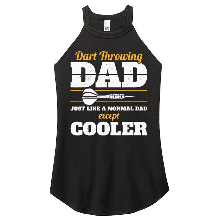 Dart Throwing Dad Dart Player Dart Club Father Darts Women's Perfect Tri Rocker Tank