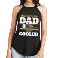 Dart Throwing Dad Dart Player Dart Club Father Darts Women's Perfect Tri Rocker Tank