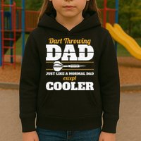 Dart Throwing Dad Dart Player Dart Club Father Darts Kids Hoodie