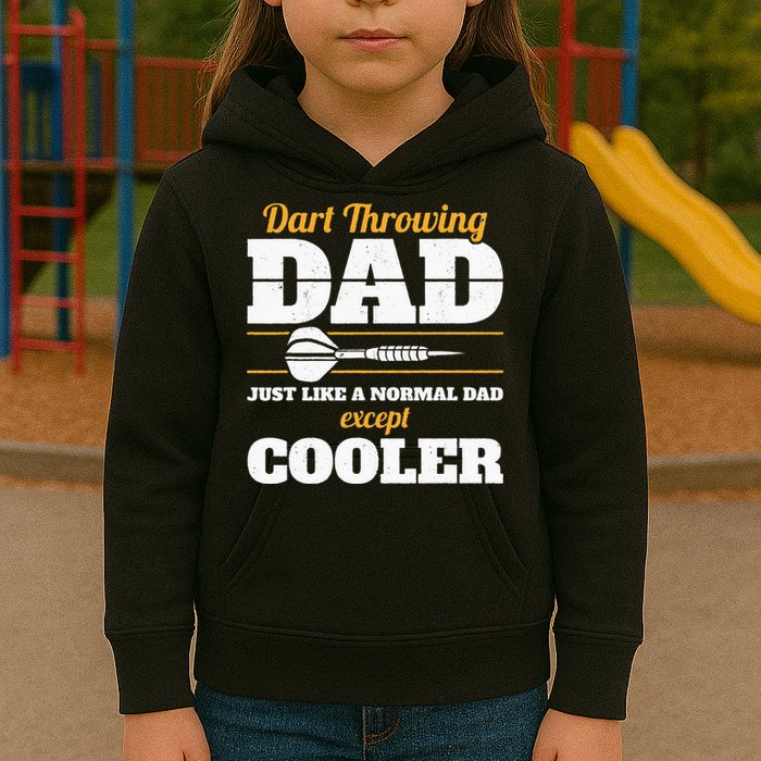 Dart Throwing Dad Dart Player Dart Club Father Darts Kids Hoodie