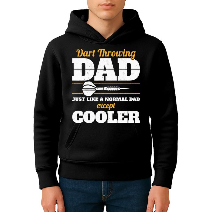 Dart Throwing Dad Dart Player Dart Club Father Darts Kids Hoodie