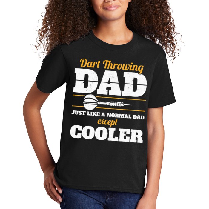 Dart Throwing Dad Dart Player Dart Club Father Darts Kids T-Shirt