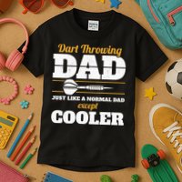 Dart Throwing Dad Dart Player Dart Club Father Darts Kids T-Shirt