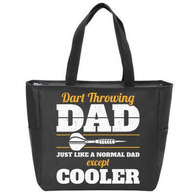 Dart Throwing Dad Dart Player Dart Club Father Darts Zip Tote Bag