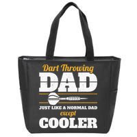 Dart Throwing Dad Dart Player Dart Club Father Darts Zip Tote Bag