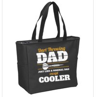 Dart Throwing Dad Dart Player Dart Club Father Darts Zip Tote Bag