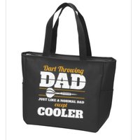 Dart Throwing Dad Dart Player Dart Club Father Darts Zip Tote Bag