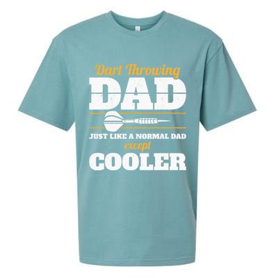 Dart Throwing Dad Dart Player Dart Club Father Darts Sueded Cloud Jersey T-Shirt