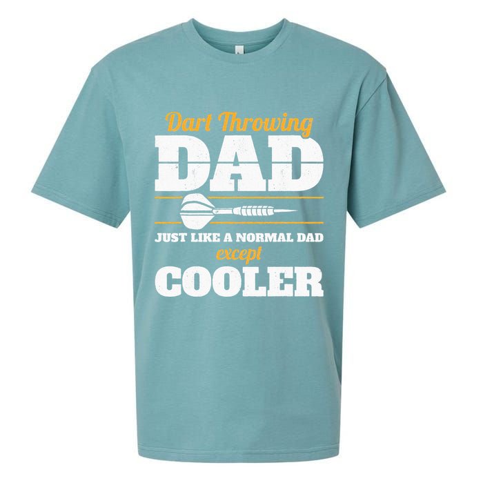 Dart Throwing Dad Dart Player Dart Club Father Darts Sueded Cloud Jersey T-Shirt