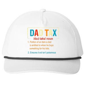 Dad Tax Definition Funny Father's Day Men Gift Snapback Five-Panel Rope Hat