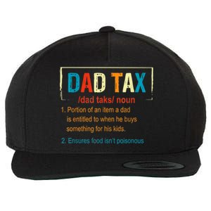 Dad Tax Definition Funny Father's Day Men Gift Wool Snapback Cap