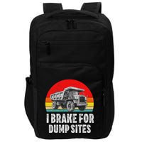 Dump Truck Driver Operator Dumping Truck Trailer Impact Tech Backpack