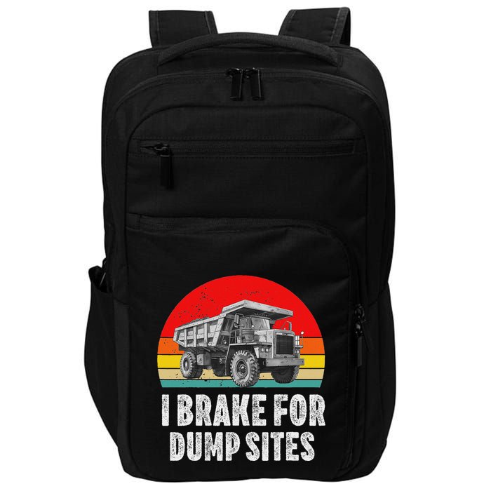 Dump Truck Driver Operator Dumping Truck Trailer Impact Tech Backpack