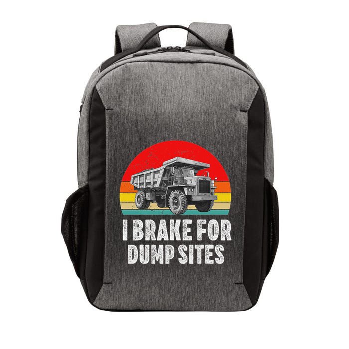 Dump Truck Driver Operator Dumping Truck Trailer Vector Backpack