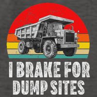 Dump Truck Driver Operator Dumping Truck Trailer Vector Backpack