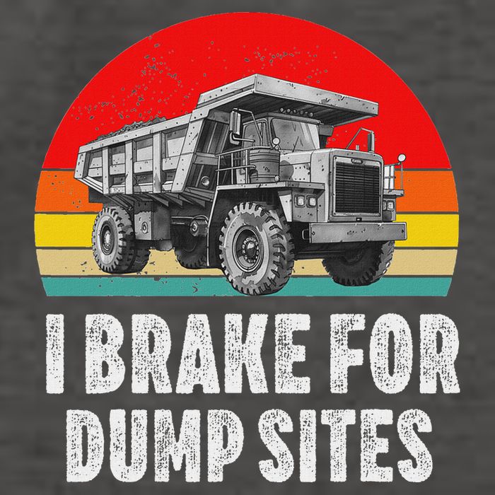 Dump Truck Driver Operator Dumping Truck Trailer Vector Backpack