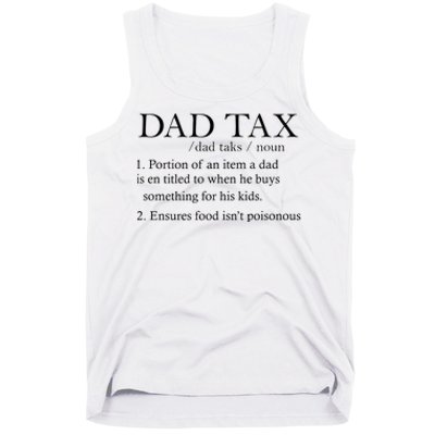 Dad Tax Definition Funny Daddy Family Tank Top