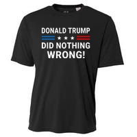 Donald Trump Did Nothing Wrong Us Flag Vintage Cooling Performance Crew T-Shirt