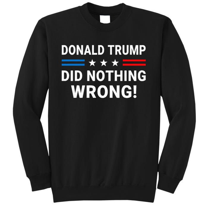 Donald Trump Did Nothing Wrong Us Flag Vintage Sweatshirt