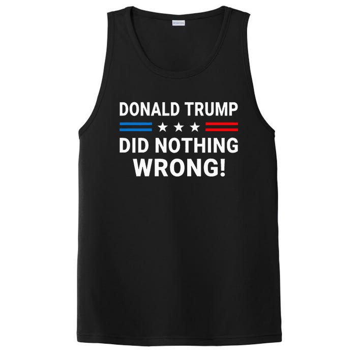 Donald Trump Did Nothing Wrong Us Flag Vintage PosiCharge Competitor Tank