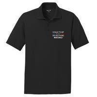 Donald Trump Did Nothing Wrong Us Flag Vintage PosiCharge RacerMesh Polo