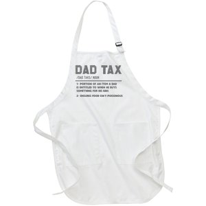 Dad Tax Definition Funny FatherS Day Full-Length Apron With Pockets