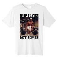 Donald Trump Drop Plates Not Bombs Swole Muscular Trump Gym Tall Fusion ChromaSoft Performance T-Shirt