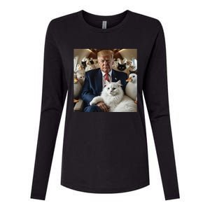 Donald Trump Duck Cat Vote 2024 Womens Cotton Relaxed Long Sleeve T-Shirt