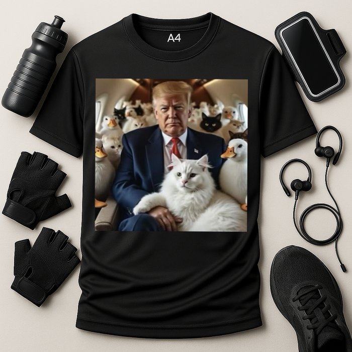 Donald Trump Duck Cat Vote 2024 Cooling Performance Crew T-Shirt