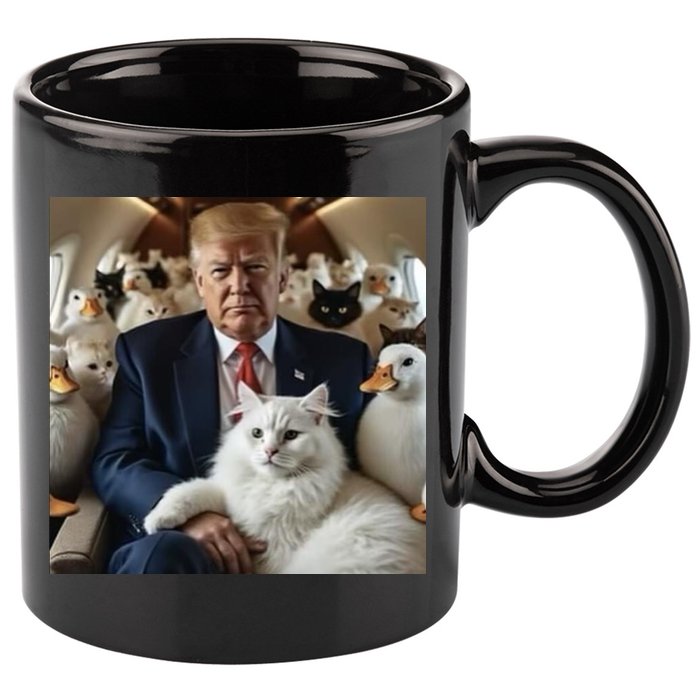 Donald Trump Duck Cat Vote 2024 11oz C Handle Ceramic Mug