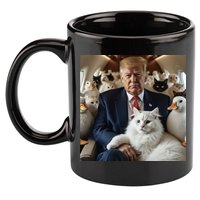 Donald Trump Duck Cat Vote 2024 11oz C Handle Ceramic Mug