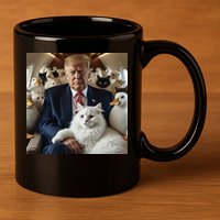 Donald Trump Duck Cat Vote 2024 11oz C Handle Ceramic Mug