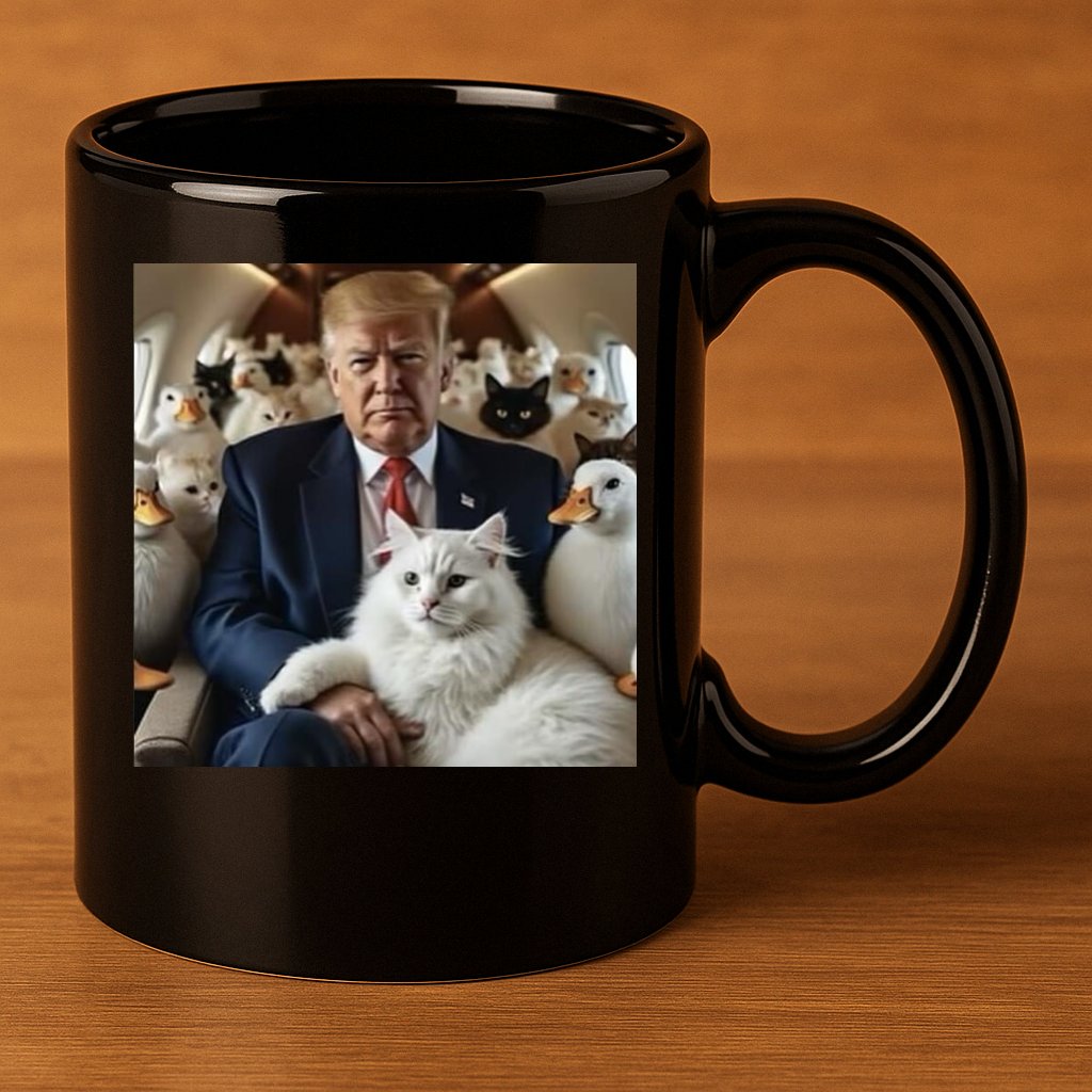 Donald Trump Duck Cat Vote 2024 11oz C Handle Ceramic Mug
