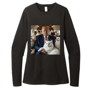 Donald Trump Duck Cat Vote 2024 Womens CVC Long Sleeve Shirt