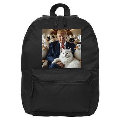 Donald Trump Duck Cat Vote 2024 16 in Basic Backpack