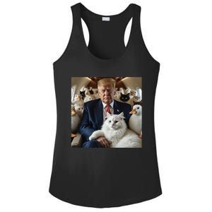 Donald Trump Duck Cat Vote 2024 Ladies PosiCharge Competitor Racerback Tank