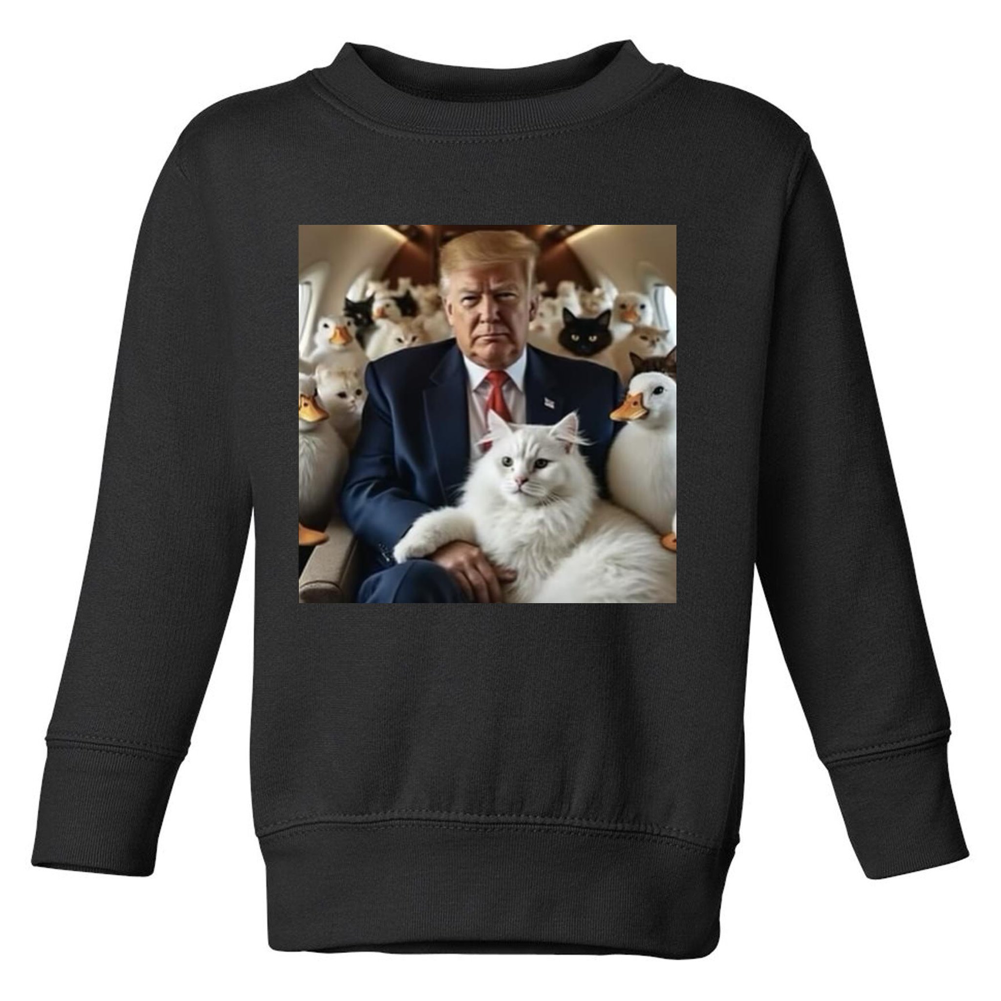 Donald Trump Duck Cat Vote 2024 Toddler Sweatshirt