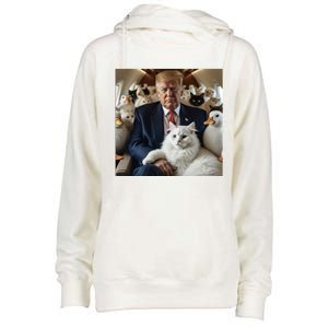 Donald Trump Duck Cat Vote 2024 Womens Funnel Neck Pullover Hood