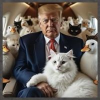 Donald Trump Duck Cat Vote 2024 Vector Backpack