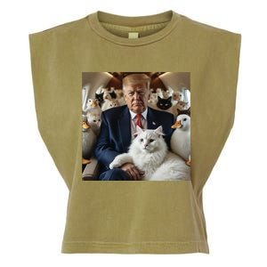 Donald Trump Duck Cat Vote 2024 Garment-Dyed Women's Muscle Tee