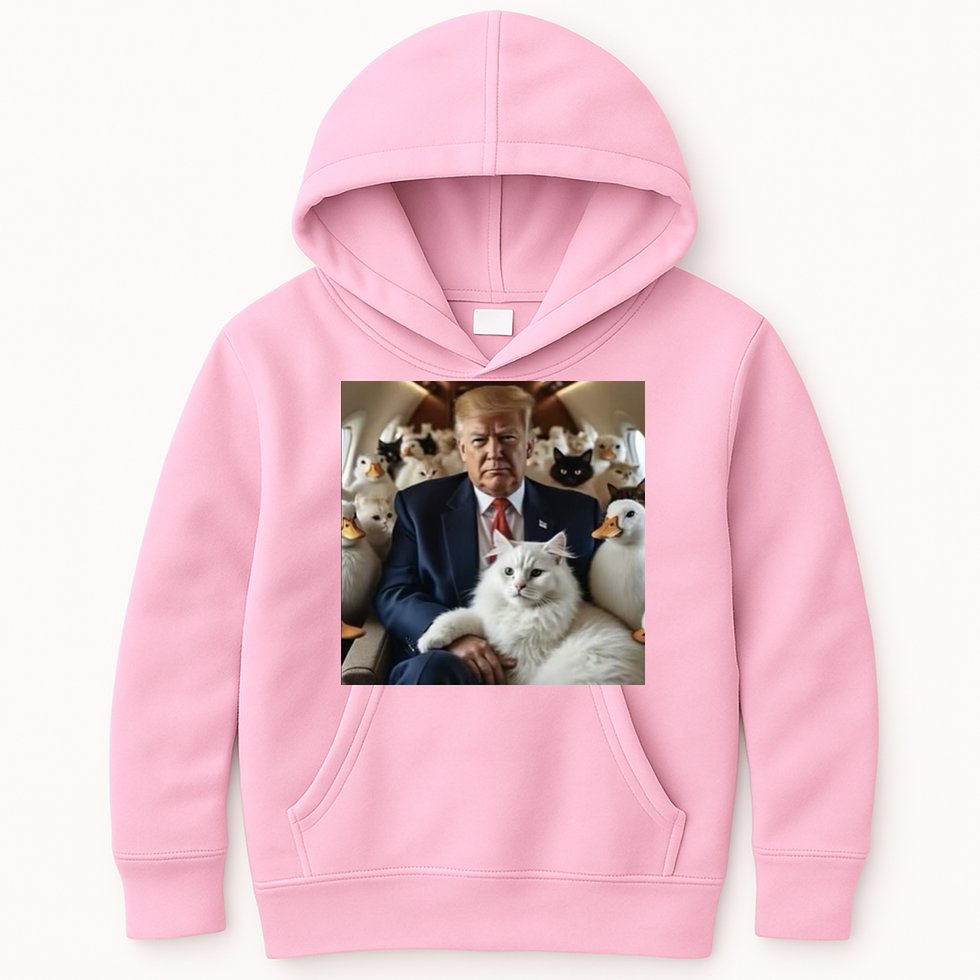 Donald Trump Duck Cat Vote 2024 Kids Hoodie