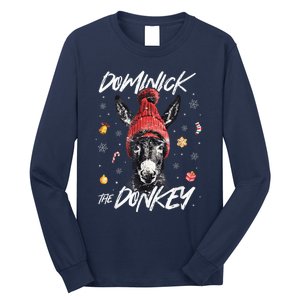 Dominick The Donkey Christmas Funny Xmas Donkey Lover Long Sleeve Shirt