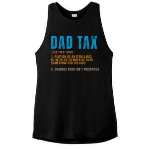 Dad Tax Definition Funny Fathers Day Ladies PosiCharge Tri-Blend Wicking Tank